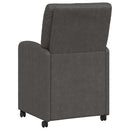 vidaXL Kerekes Étkező Székek 2 pcs Fekete 57 x 67 x 95 cm Műbőr