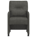 vidaXL Kerekes Étkező Székek 2 pcs Fekete 57 x 67 x 95 cm Műbőr