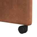 vidaXL Kerekes Étkező Székek 2 pcs Barna 57 x 67 x 95 cm Műbőr