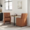 vidaXL Kerekes Étkező Székek 2 pcs Barna 57 x 67 x 95 cm Műbőr