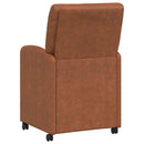 vidaXL Kerekes Étkező Székek 2 pcs Barna 57 x 67 x 95 cm Műbőr