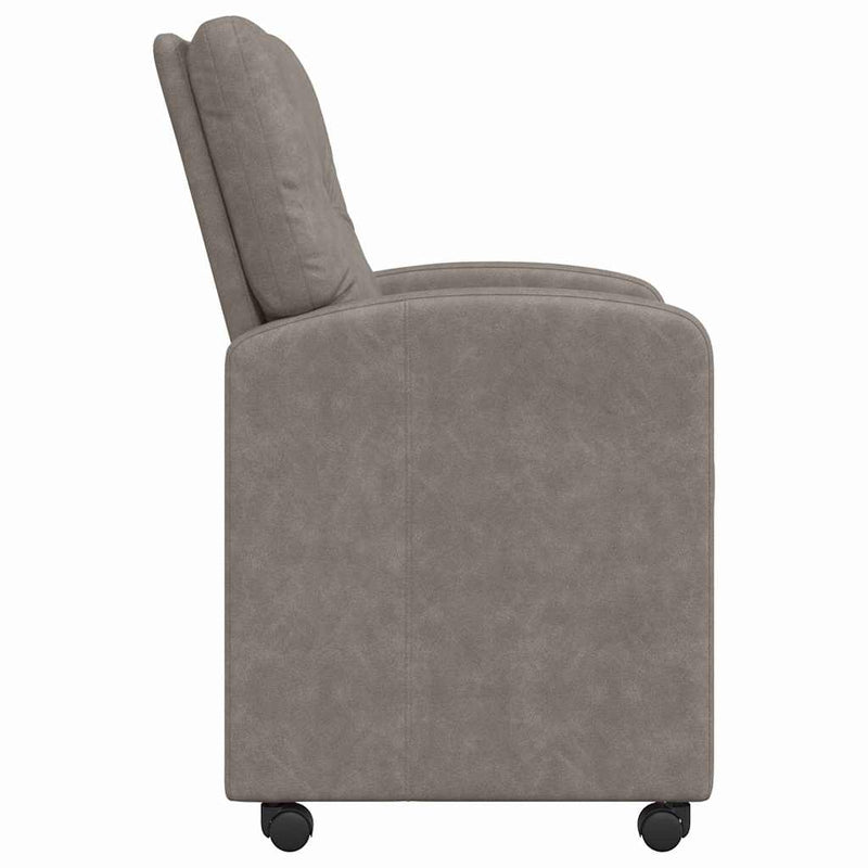 vidaXL Étkező Székek kerékkel 2 pcs Szürke 57 x 67 x 95 cm Műbőr