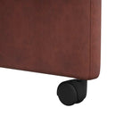 vidaXL Kerekes Étkező Székek 2 pcs Fényes barna 57 x 67 x 95 cm Műbőr