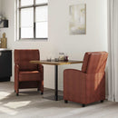 vidaXL Kerekes Étkező Székek 2 pcs Fényes barna 57 x 67 x 95 cm Műbőr