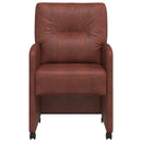 vidaXL Kerekes Étkező Székek 2 pcs Fényes barna 57 x 67 x 95 cm Műbőr