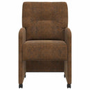 vidaXL Kerekes Étkező Székek 2 pcs Barna 57 x 67 x 95 cm Műbőr velúr