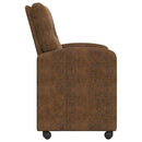 vidaXL Kerekes Étkező Székek 2 pcs Barna 57 x 67 x 95 cm Műbőr velúr