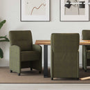 vidaXL Kerekes Étkező Székek 2 pcs Katonai zöld 57 x 67 x 95 cm