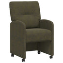 vidaXL Kerekes Étkező Székek 2 pcs Katonai zöld 57 x 67 x 95 cm
