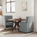 vidaXL Kerekes Étkező Székek 2 pcs Világosszürke 57 x 67 x 95 cm
