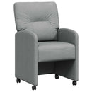 vidaXL Kerekes Étkező Székek 2 pcs Világosszürke 57 x 67 x 95 cm