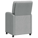 vidaXL Kerekes Étkező Székek 2 pcs Világosszürke 57 x 67 x 95 cm