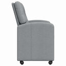 vidaXL Kerekes Étkező Székek 2 pcs Világosszürke 57 x 67 x 95 cm