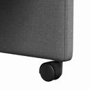vidaXL Kerekes Étkező Székek 2 pcs Sötétszürke 57 x 67 x 95 cm szövet