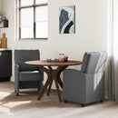 vidaXL Kerekes Étkező Székek 2 pcs Sötétszürke 57 x 67 x 95 cm szövet