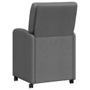 vidaXL Kerekes Étkező Székek 2 pcs Sötétszürke 57 x 67 x 95 cm szövet