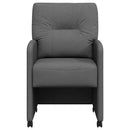 vidaXL Kerekes Étkező Székek 2 pcs Sötétszürke 57 x 67 x 95 cm szövet