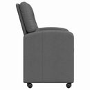 vidaXL Kerekes Étkező Székek 2 pcs Sötétszürke 57 x 67 x 95 cm szövet