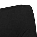 vidaXL Kerekes Étkező Székek 2 pcs Fekete 57 x 67 x 95 cm szövet