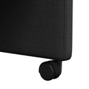 vidaXL Kerekes Étkező Székek 2 pcs Fekete 57 x 67 x 95 cm szövet