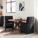 vidaXL Kerekes Étkező Székek 2 pcs Fekete 57 x 67 x 95 cm szövet