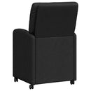 vidaXL Kerekes Étkező Székek 2 pcs Fekete 57 x 67 x 95 cm szövet