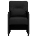 vidaXL Kerekes Étkező Székek 2 pcs Fekete 57 x 67 x 95 cm szövet