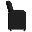 vidaXL Kerekes Étkező Székek 2 pcs Fekete 57 x 67 x 95 cm szövet