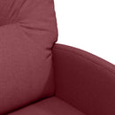vidaXL Kerekes Étkező Székek 2 pcs bordó 57 x 67 x 95 cm szövet