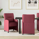 vidaXL Kerekes Étkező Székek 2 pcs bordó 57 x 67 x 95 cm szövet