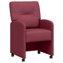 vidaXL Kerekes Étkező Székek 2 pcs bordó 57 x 67 x 95 cm szövet