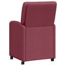 vidaXL Kerekes Étkező Székek 2 pcs bordó 57 x 67 x 95 cm szövet