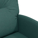 vidaXL Kerekes Étkező Székek 2 pcs Sötétzöld 57 x 67 x 95 cm szövet