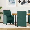 vidaXL Kerekes Étkező Székek 2 pcs Sötétzöld 57 x 67 x 95 cm szövet