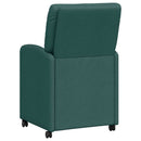 vidaXL Kerekes Étkező Székek 2 pcs Sötétzöld 57 x 67 x 95 cm szövet