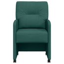 vidaXL Kerekes Étkező Székek 2 pcs Sötétzöld 57 x 67 x 95 cm szövet