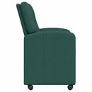 vidaXL Kerekes Étkező Székek 2 pcs Sötétzöld 57 x 67 x 95 cm szövet