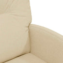 vidaXL Kerekes Étkező Székek 2 pcs Krém 57 x 67 x 95 cm szövet