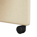 vidaXL Kerekes Étkező Székek 2 pcs Krém 57 x 67 x 95 cm szövet