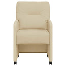 vidaXL Kerekes Étkező Székek 2 pcs Krém 57 x 67 x 95 cm szövet