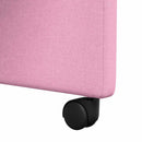 vidaXL Kerekes Étkező Székek 2 pcs Rózsaszín 57 x 67 x 95 cm szövet