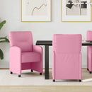 vidaXL Kerekes Étkező Székek 2 pcs Rózsaszín 57 x 67 x 95 cm szövet