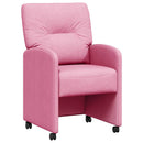vidaXL Kerekes Étkező Székek 2 pcs Rózsaszín 57 x 67 x 95 cm szövet