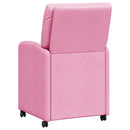 vidaXL Kerekes Étkező Székek 2 pcs Rózsaszín 57 x 67 x 95 cm szövet