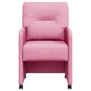 vidaXL Kerekes Étkező Székek 2 pcs Rózsaszín 57 x 67 x 95 cm szövet