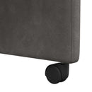 vidaXL Kerekes Étkező Székek 2 pcs Fekete 58 x 67 x 97 cm Műbőr