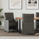 vidaXL Kerekes Étkező Székek 2 pcs Fekete 58 x 67 x 97 cm Műbőr