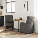 vidaXL Kerekes Étkező Székek 2 pcs Fekete 58 x 67 x 97 cm Műbőr