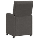 vidaXL Kerekes Étkező Székek 2 pcs Fekete 58 x 67 x 97 cm Műbőr