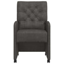 vidaXL Kerekes Étkező Székek 2 pcs Fekete 58 x 67 x 97 cm Műbőr
